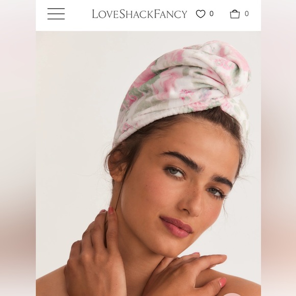 LoveShackFancy Accessories New Love Shack Fancy Spa Bath Hair Twist Towel Floral Luxury